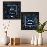World's Best Bhaiya & Bhabhi Poster Frame with Handcrafted Bhai and Bhabhi Rakhi